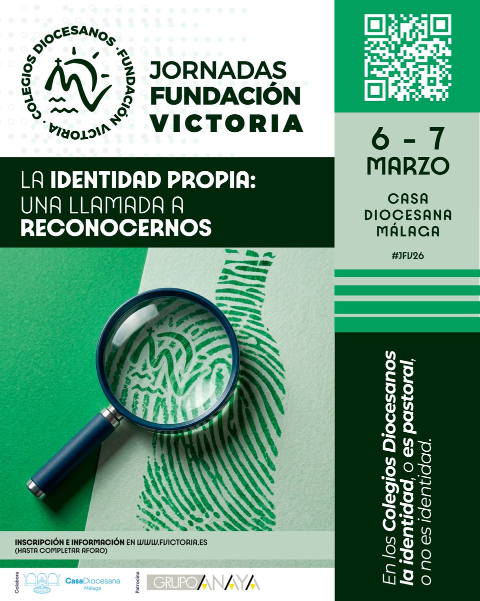 🔍 Jornadas Fundación Victoria 2026: La identidad propia: una llamada a reconocernos

Un encuentro formativo que estará centrado en la reflexión sobre la identidad y el carácter propio de los colegios diocesanos.

#ColegiosDiocesanos #JFV26