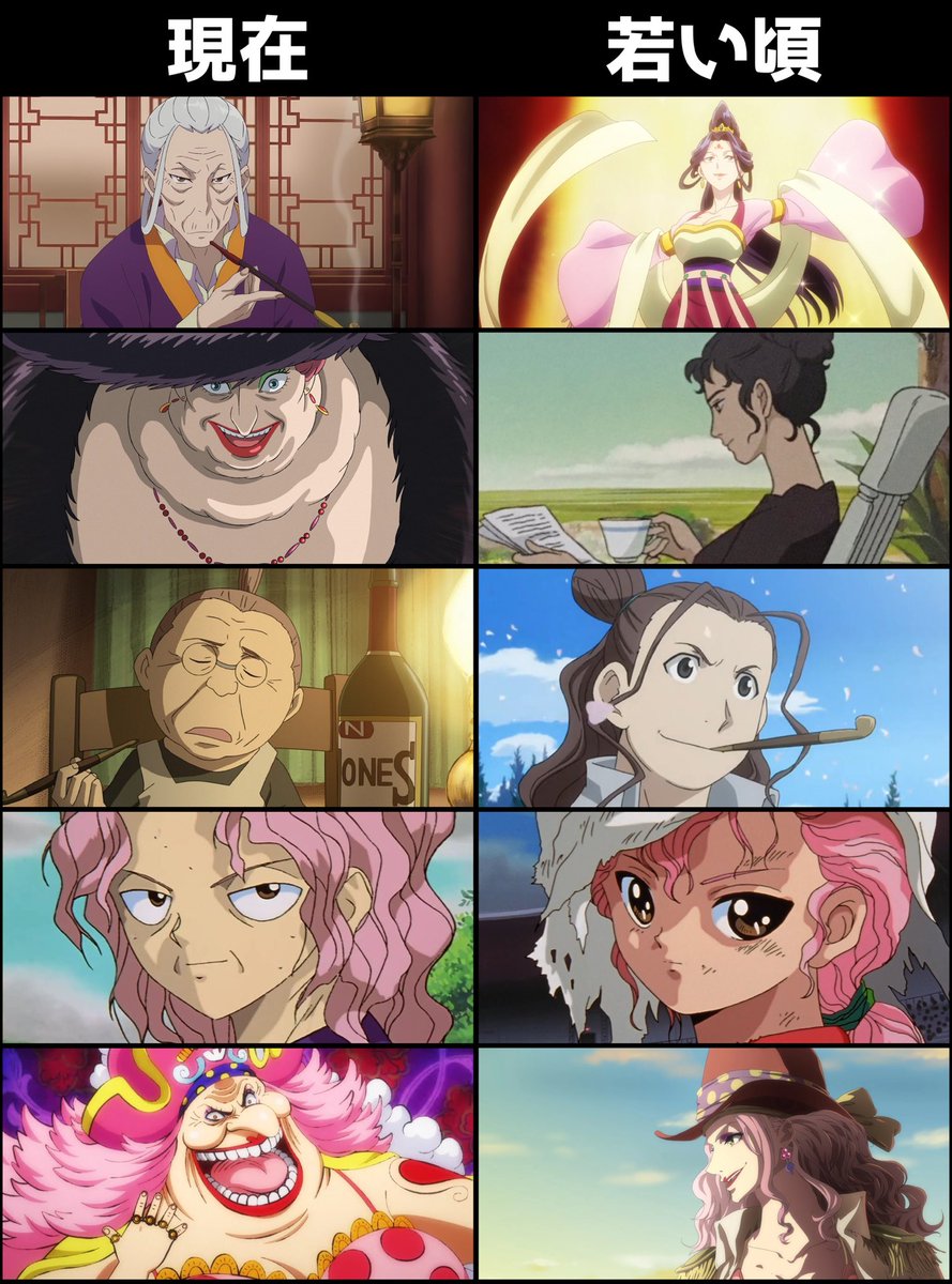 若い頃に美人だった描写があるキャラ