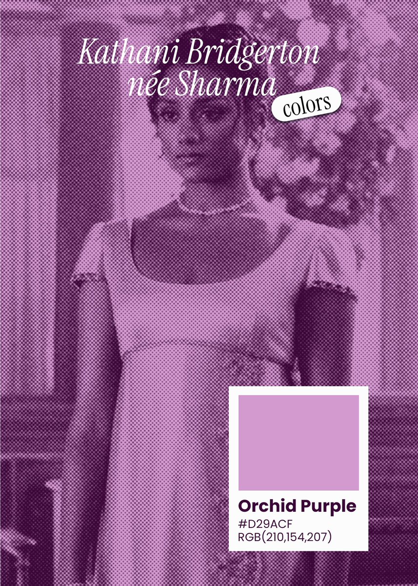 emseveningstar's tweet photo. #KateWeek day 3
Kathani Bridgerton née Sharma Color Series
Orchid Purple https://t.co/G6hMreeNa2