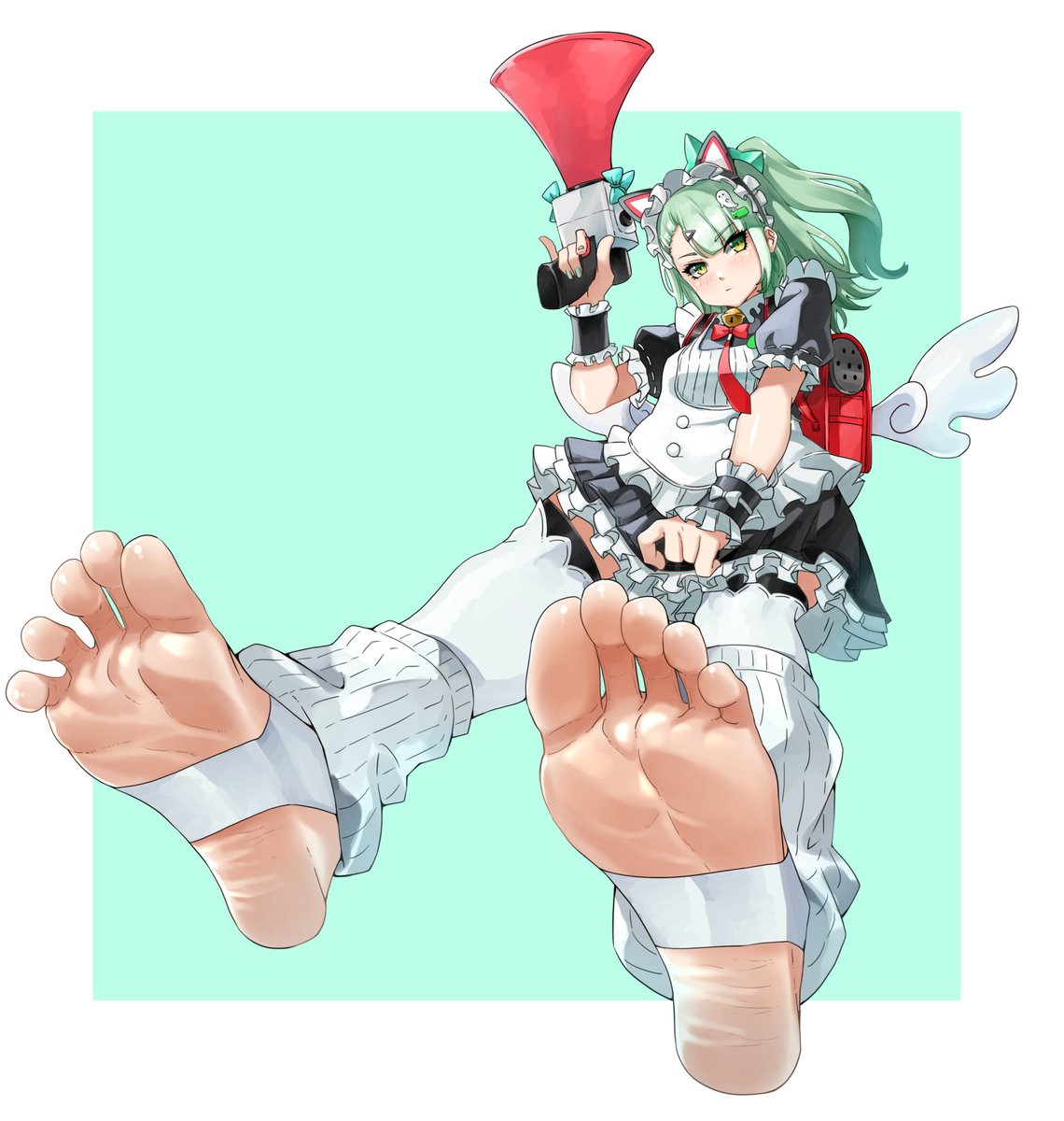 千夏メイド
#一日一裸足絵
#ゼンゼロ