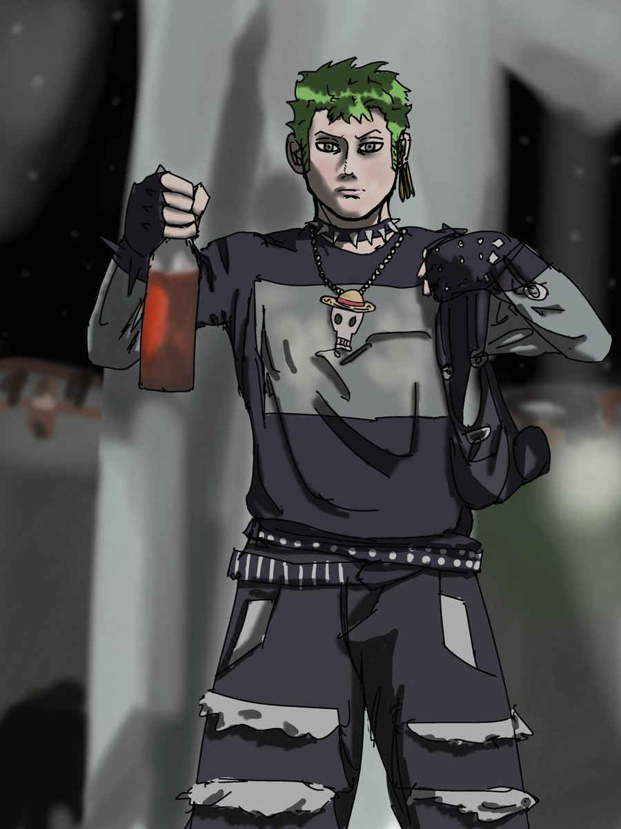 flurartified's tweet photo. Emo Zoro doodle i Drew a month ago while on vacation https://t.co/qZHnras0Kq