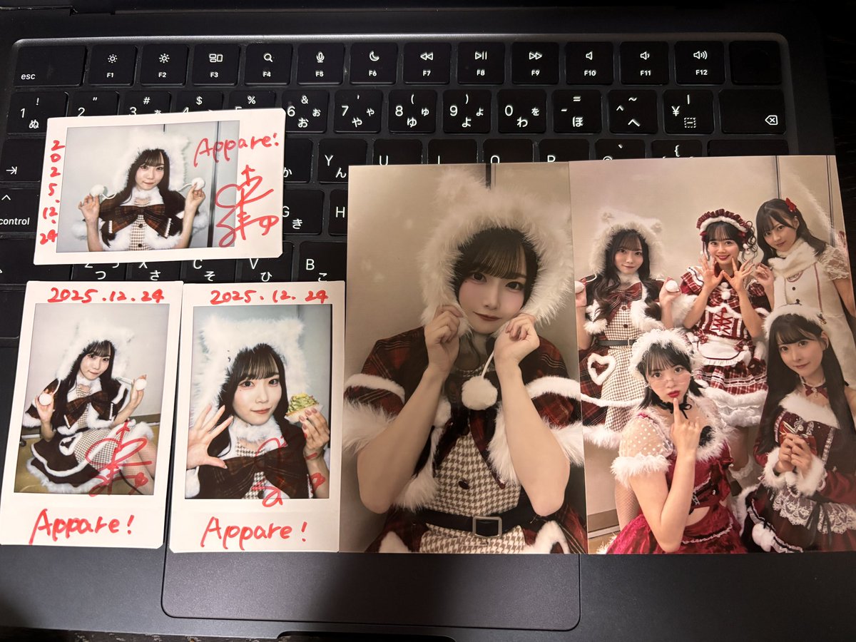 12/24Appare!クリスマス25のチェキ届いた(^o^) 岸みゆかわいすぎるだろ