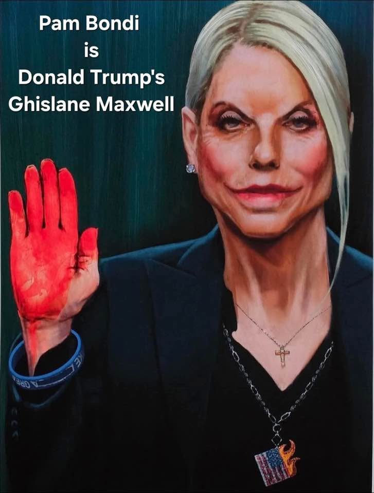 Great likeness, Pam, don’t you think? <a href="/AGPamBondi/">Attorney General Pamela Bondi</a> <a href="/PamBondi/">Pam Bondi</a> <a href="/realDonaldTrump/">Donald J. Trump</a>