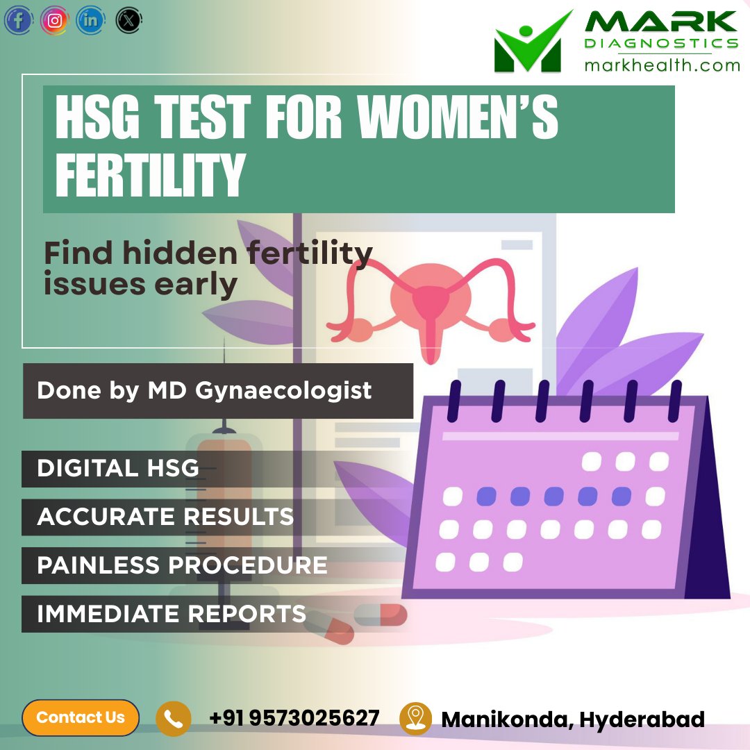 MarkDiagnostics's tweet image. Find hidden fertility issues early 
Digital HSG Test for women’s fertility
✔ MD Gynaecologist
✔ Painless &amp;amp; accurate
📄 Immediate reports

📍 Manikonda, Hyderabad
📞 +91 9573025627

#DigitalHSG #HSGTest #FertilityCare #WomensHealth #InfertilitySupport #MarkDiagnostics
