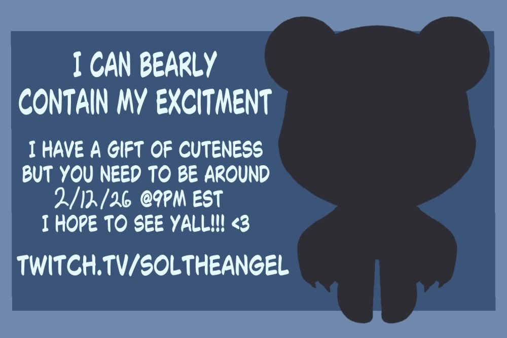 Hey we will be debuting a brand new silly model tonight for Valentine’s Day!!! I y’all will join us! Try not to fall too hard for the cuteness though!!! 💙