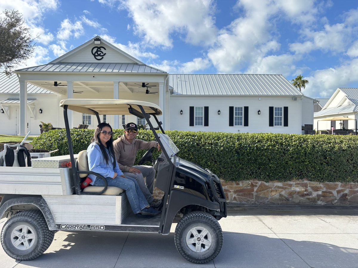 AndysTurf's tweet photo. Privileged to take one of our key internal people, Carrie, on visits with partner superintendents yesterday. She hadn’t set foot on a golf green before in her life. Now she has a pretty good idea what her support means to me and these guys in the field. 💪 https://t.co/ryCKkJTApi