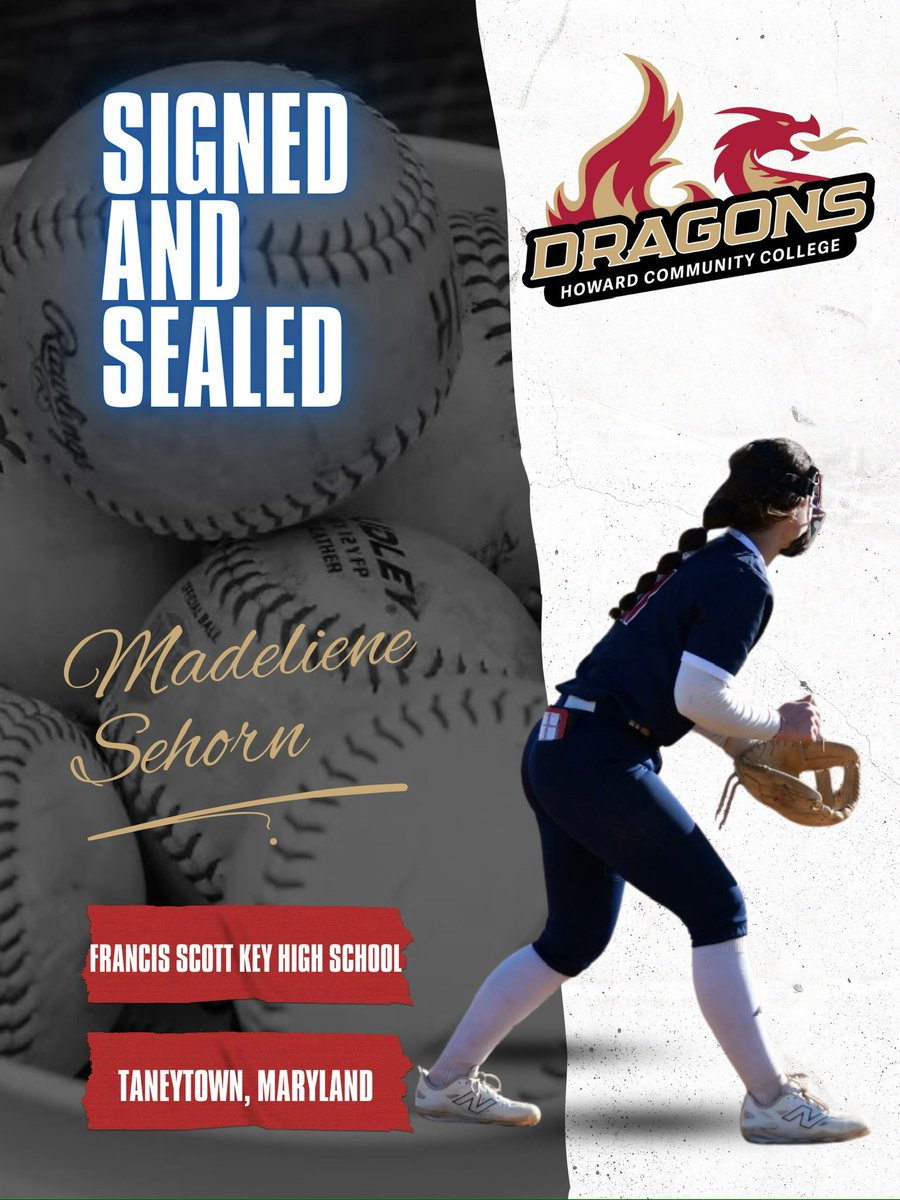 CoachBrittHCC's tweet photo. Madeliene Sehorn is a great addition to team 6! Let’s give up for our new signee! 
#signed #CollegeSoftball #Committed #2026commit #HowardCC https://t.co/TsZjJTi2tK