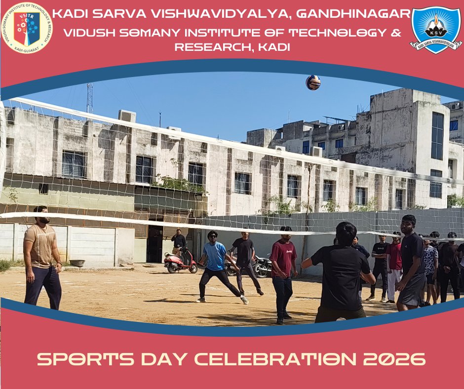 🏆✨ VSITR Sports Day 2026 | Day 2 Glimpses ✨🏆

🏅 Day 2 Events:
• Kabaddi
• 100 Meter Race
• Volleyball

📸 Here’s a glimpse of the action and excitement from Day 2!

#SportsDay #SportsSpirit #CampusLife #StudentEngagement #KSV #SVKM #VSITR