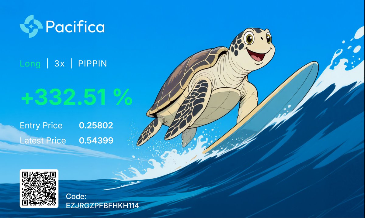 Trade PIPPIN perps on <a href="/pacifica_fi/">Pacifica</a>
Use my referral code: EZJRGZPFBFHKH114 app.pacifica.fi/trade?ref=EZJR…