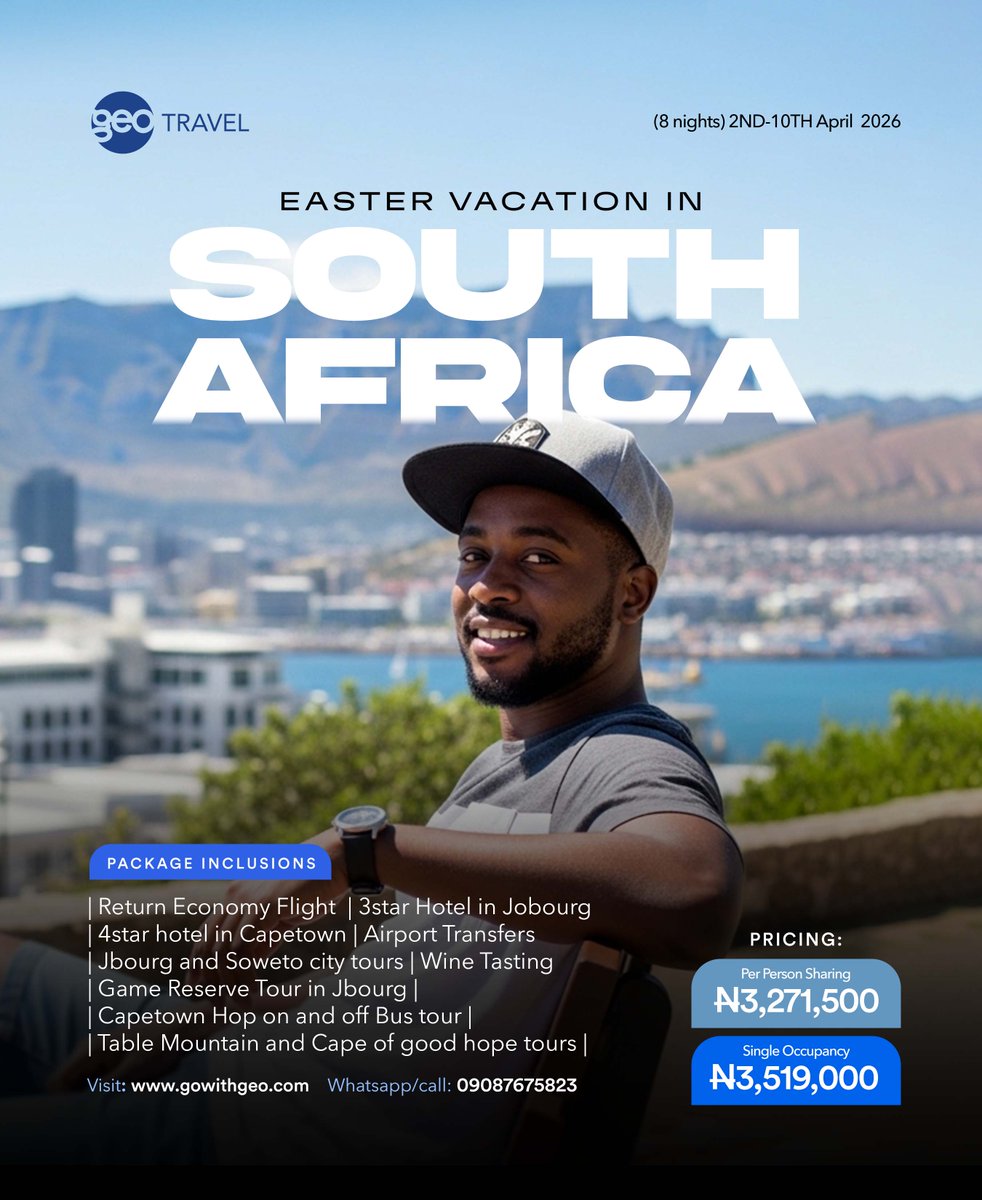 gowithgeo's tweet photo. POV: You finally stopped saying “one day” and booked 🇿🇦✨

South Africa hits different: game drives, Cape Town wine, fresh air 🍃. 
Comment “SOUTH AFRICA” for a DM or book: https://t.co/eujnjWoiQA #capetownvibe #eastergetaway #gowithgeo https://t.co/pZPDtIyztc