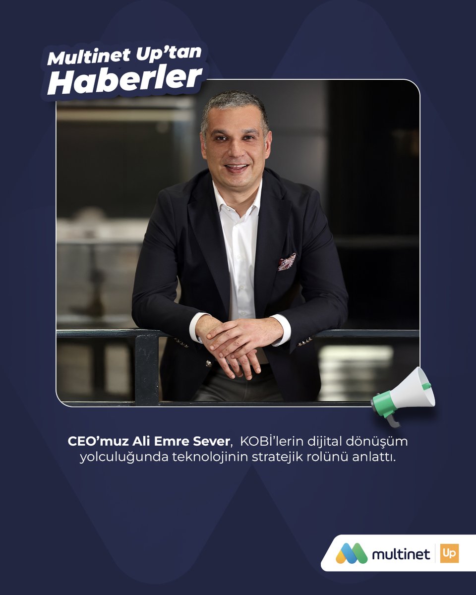 multinetcomtr's tweet image. CEO’muz Ali Emre Sever, KOBİ’lerin dijital dönüşüm yolculuğunda teknolojinin stratejik rolünü anlattı.
KOBİ’lerin operasyonel yükünü azaltan, süreçleri sadeleştiren ve verimlilik sağlayan çözümlerle güvenilir bir yol arkadaşı olmayı hedeflediğimizi vurguladı.

Haberin tamamı için