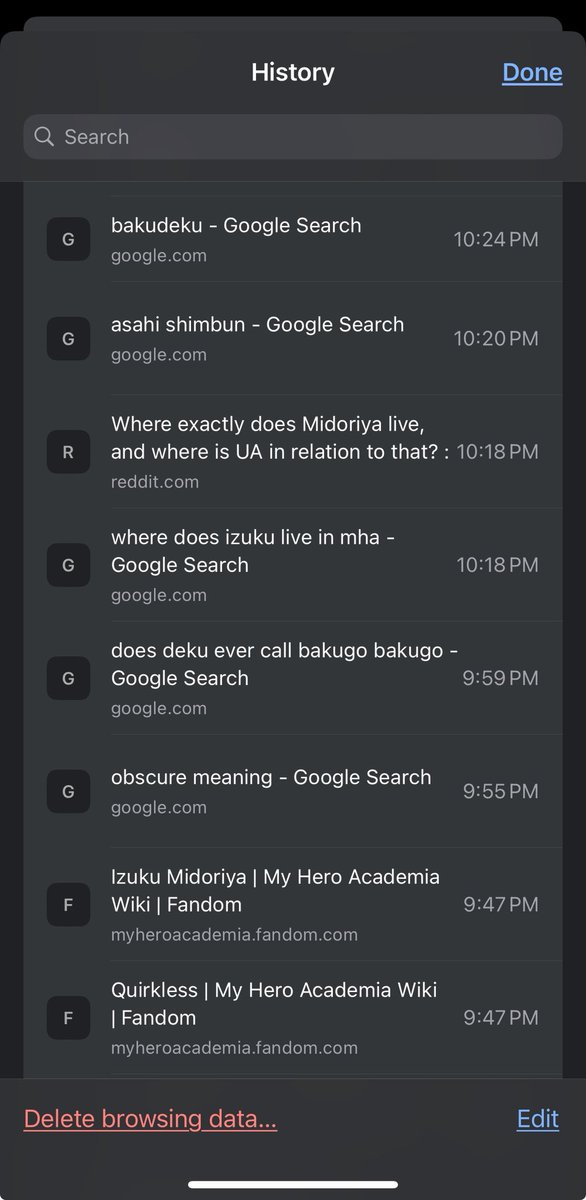 i havent watched bnha and triz is so 😭 going “””how did you know such deep bakudeku lore””” and “””WHY IS IT SO #THEM””

my history for the past few weeks 💀: