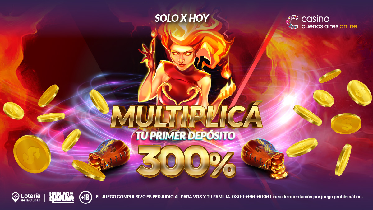 El fuego está encendido 🔥
Hoy tu primer depósito se multiplica 300%
Jugá con ventaja. Solo por hoy.