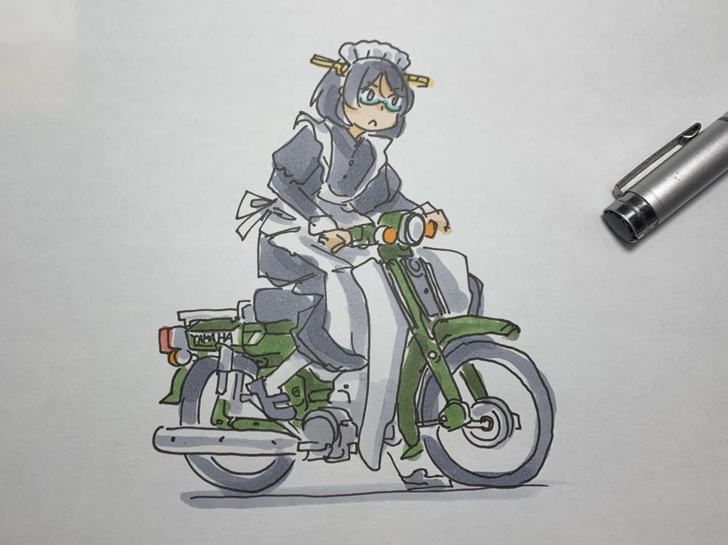 霧島(艦これ) 「#みんなのYAMAHA見せて」|ひじからのイラスト