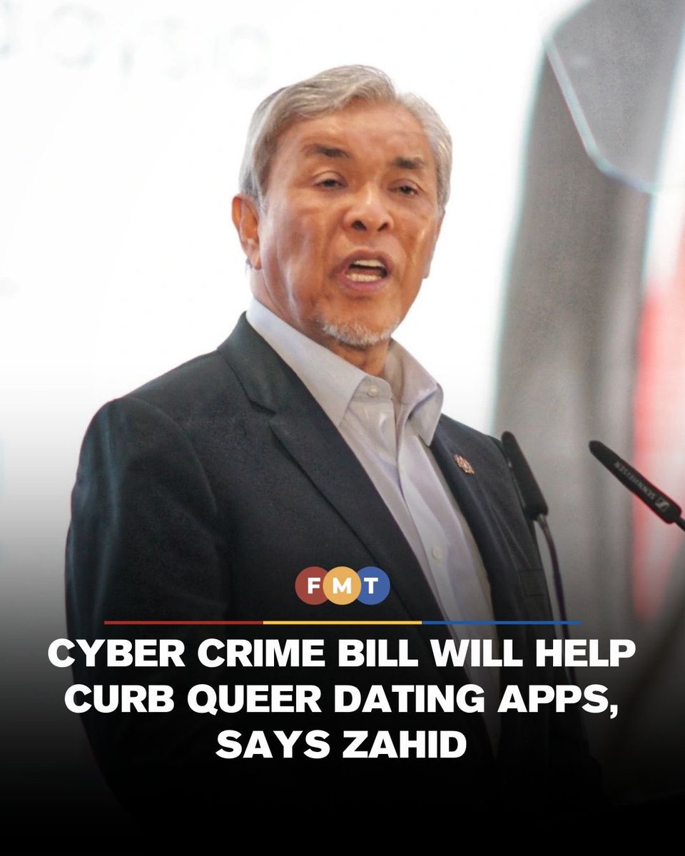 #FMTNews The deputy prime minister says the existence and prevalence of queer dating apps can lead to an increase in modern cyber crimes.

Full Article: freemalaysiatoday.com/category/natio…