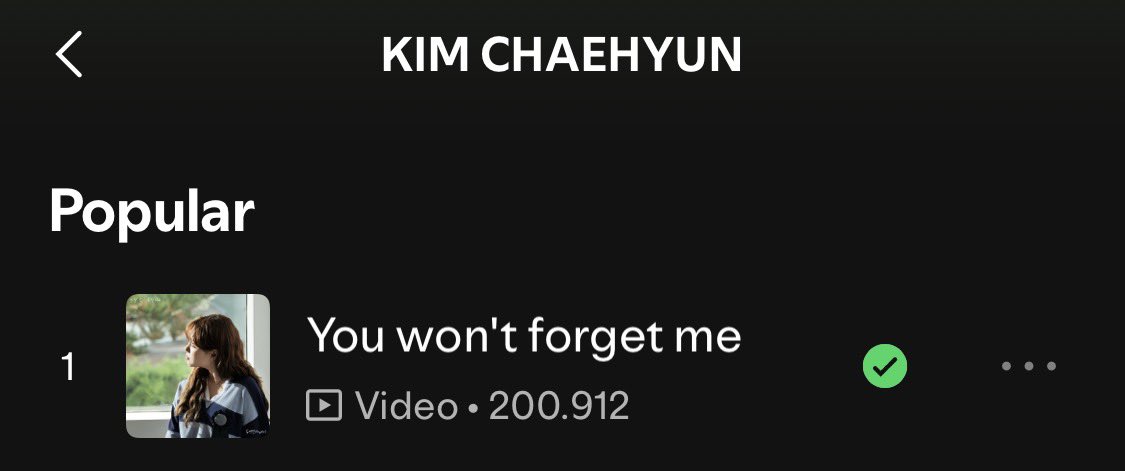 Chaehyun ‘You won’t forget Me’ has surpassed 200.000+ streams on Spotify. May this be just the beginning of many bigger milestones ahead! 

#CHAEHYUN #김채현 #チェヒョン