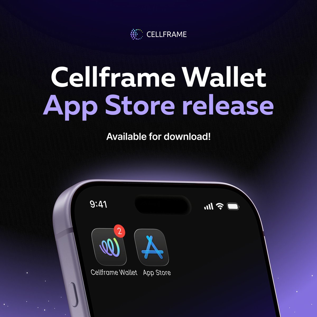 Cellframe Wallet is Now Available on the App Store! 💫

We’re excited to share some great news: the long-awaited release is here: Cellframe Wallet is officially live on iOS.

You can now download the app directly from the App Store (apps.apple.com/us/app/cfwalle…) and manage your assets