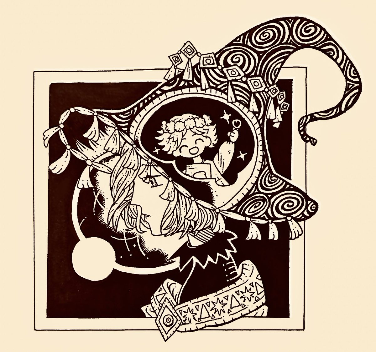 gloomy girl, what are you thinking about?
 #Δ帽子