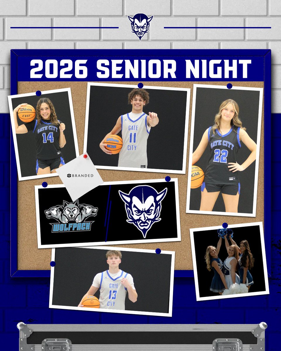 GCHSDevils's tweet photo. WAKE UP, it's Senior Night, brought to you by Branded!
🎟️ Senior Night
🆚 Ridgeview
⏰ JV Girls 4:00 PM - JV Boys 5:15 PM
⏰ V Girls 6:30 PM - V Boys 8:00 PM
🏟 GCMS
📍 Gate City, VA
📺 Hudl
🎙️ GCSR
💼 Branded
#FAMILY #GCBB https://t.co/J5wqbtWa6v