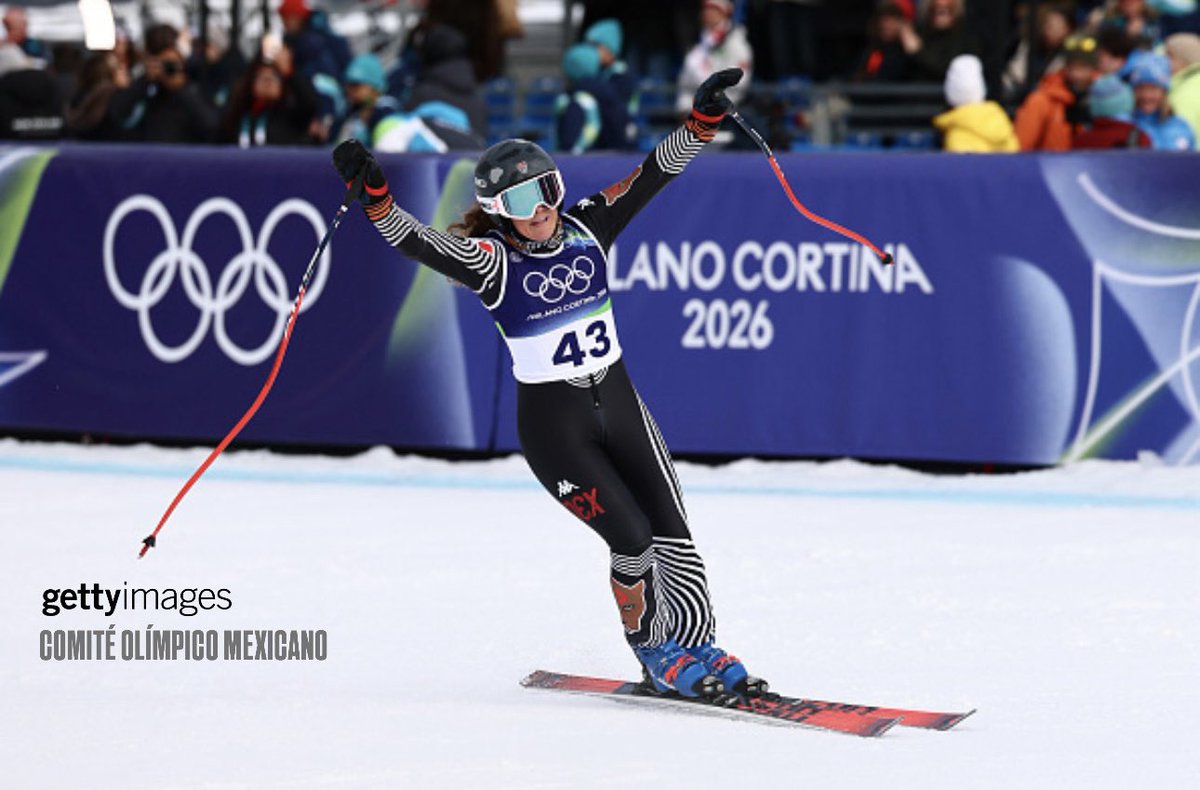 COM_Mexico's tweet photo. ¡HISTÓRICO! 🇲🇽
Séptimos Juegos Olímpicos. Mismo espíritu indomable. ❄️
Sarah Schleper firma 1:31.37 en el Súper G y finaliza en la posición 26 en Milano-Cortina 2026, escribiendo otra página histórica para México.
Su legado no solo se mide en resultados, sino en la inspiración que deja en cada niña y mujer mexicana que sueña con llegar lejos. 💫🇲🇽