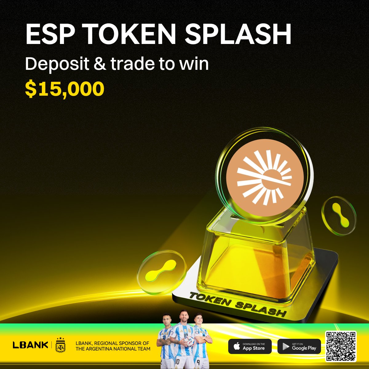 🎉 ESP Token Splash مفعّل الآن على LBank! 🎉

💰 أودع وتداول ESP لمشاركة جوائز ضخمة بقيمة 15,000 دولار!

🚀 الحدث نشط الآن — لا تفوّت فرصتك للحصول على ESP!
 👉 انضم الآن: lbank.com/token-splash/E…