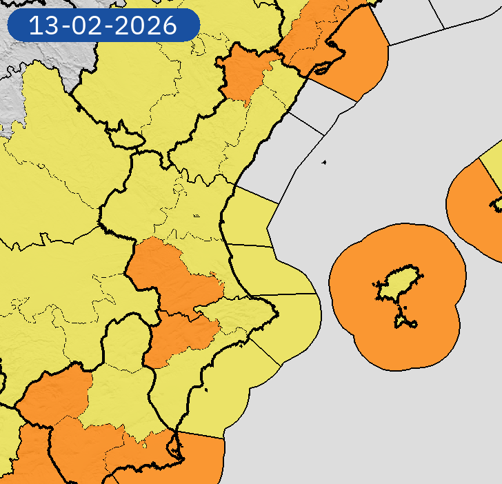 12/02 14:00 AVISOS HOY Y MAÑANA | Comunitat Valenciana: costeros y vientos. Nivel máximo de aviso: naranja.
Actualizaciones en aemet.es/es/eltiempo/pr…