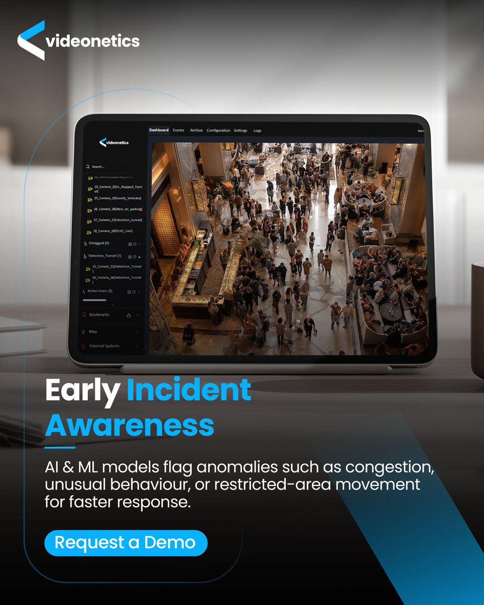 videonetics's tweet photo. Hospitality excellence isn’t built on intuition — it’s powered by intelligence.

From real-time visibility to smarter workforce readiness, Videonetics helps hotels optimise operations, enhance guest experiences. 

Discover how https://t.co/mdAurLKQaR https://t.co/4TSB4IvQwd