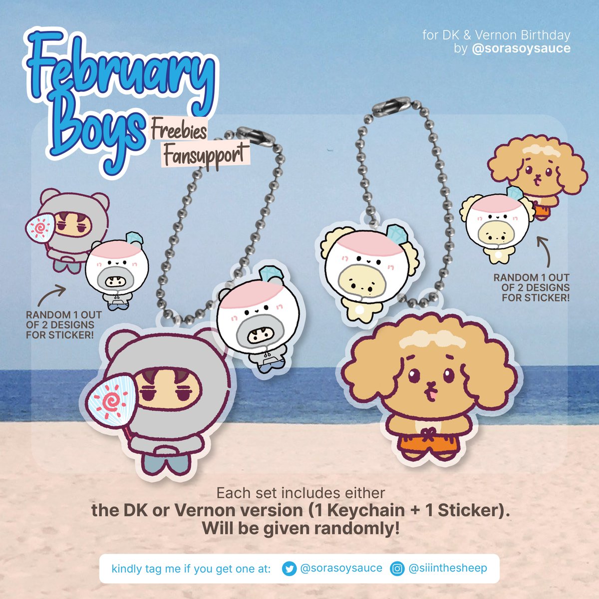 🪸dk &amp; vernon birthday freeclaim ⛱️
— freebies &amp; free album by 
@soraysoysauce
  
🌞claim event 18.2 at 18.20 wib
set 🍊8.120 for freebies &amp; 18.200 for albums (no refund)

🎶 rules:
- only for carat
- rt &amp; like 
- write your usn and account must be public!

tag me if u get it!🍀