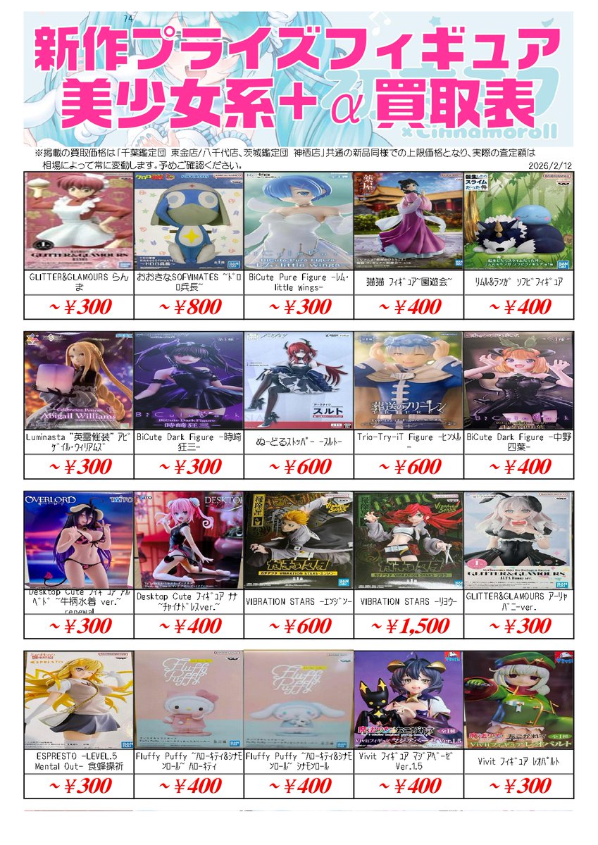 🍫新作プライズフィギュア買取情報🍫 (美少女系+α) プライズフィギュア