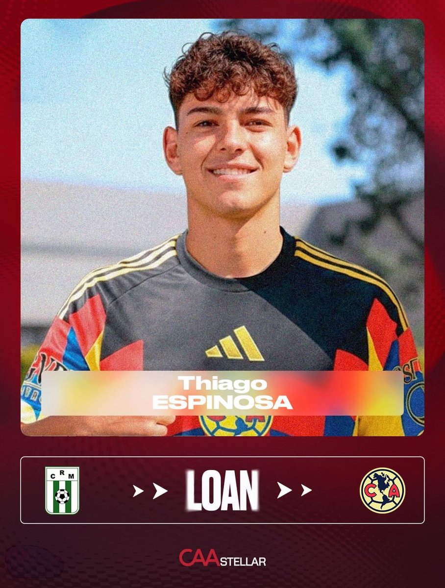 Thiago Espinosa se une a América de México 🇲🇽 en calidad de préstamo con obligación de compra desde Racing Club de Montevideo ✍🏼📈
