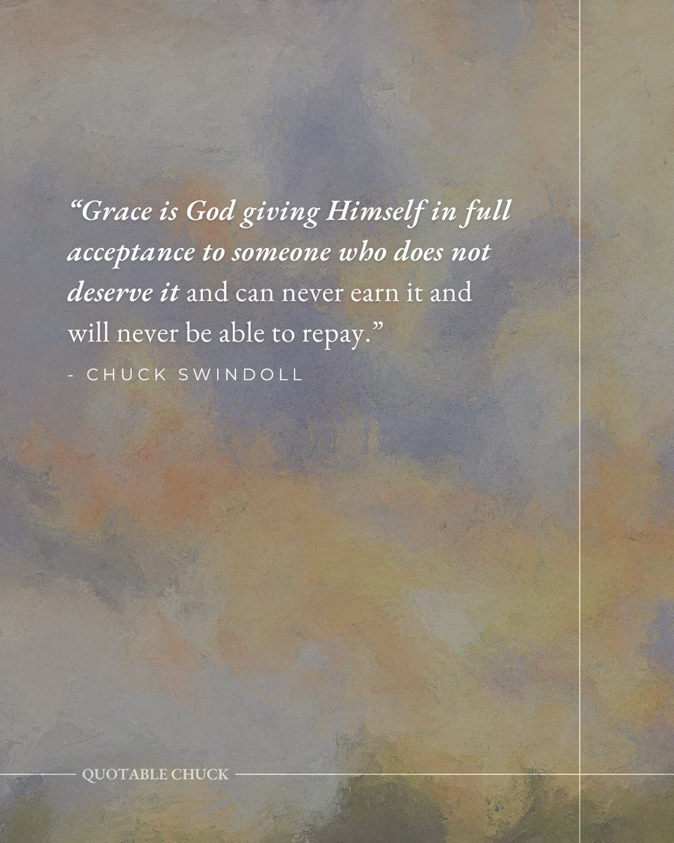 chuckswindoll's tweet photo. This is what makes the gospel so radical: while we were still sinners, Christ died for us. Not after we cleaned up. Not once we proved ourselves worthy. While we were still His enemies, He gave everything.

"For by grace you have been saved through faith; and that not of yourselves, it is the gift of God." — Ephesians 2:8

You don't have to earn what has already been freely given. You can't repay what cost Him everything. You can only receive it with open, grateful hands.