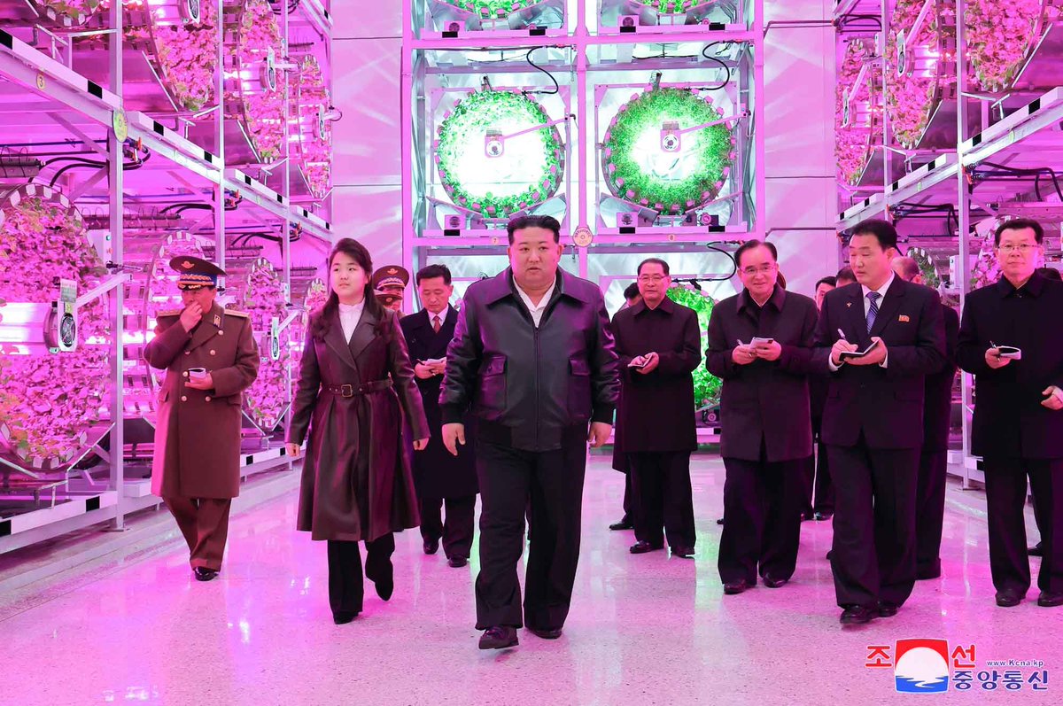KFAintercomsec's tweet image. Marshal KIM JONG UN at the opening ceremony of the Kangdong Greenhouse Complex, March 15, 2024.