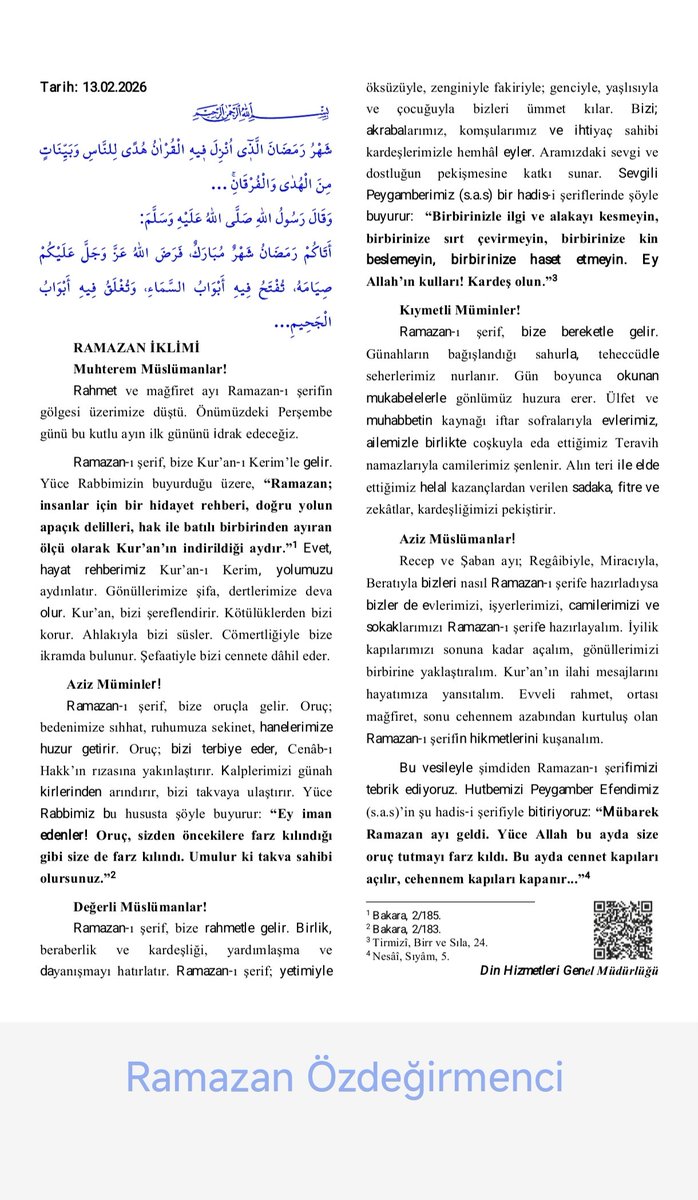 #Hutbe
#Cuma
#Cumamizmubarekolsun
#Ramazaniklimi
#Ramazan 
#RamazanRuhunuYaşat 
#ramazanayı 
#Ramadan