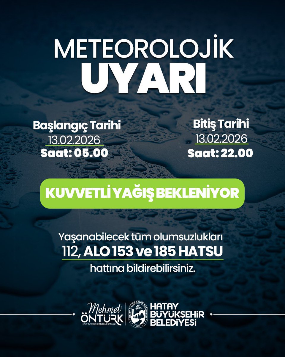 Hatay Büyükşehir Belediyesi tweet media