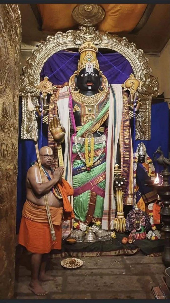 Kozhikuthi Vanamutti Perumal temple near Mayiladuthurai, in Tamil Nadu. This deity is 15 feet tall and carved out of a fig tree. The temple is nearly 1,000 years old.