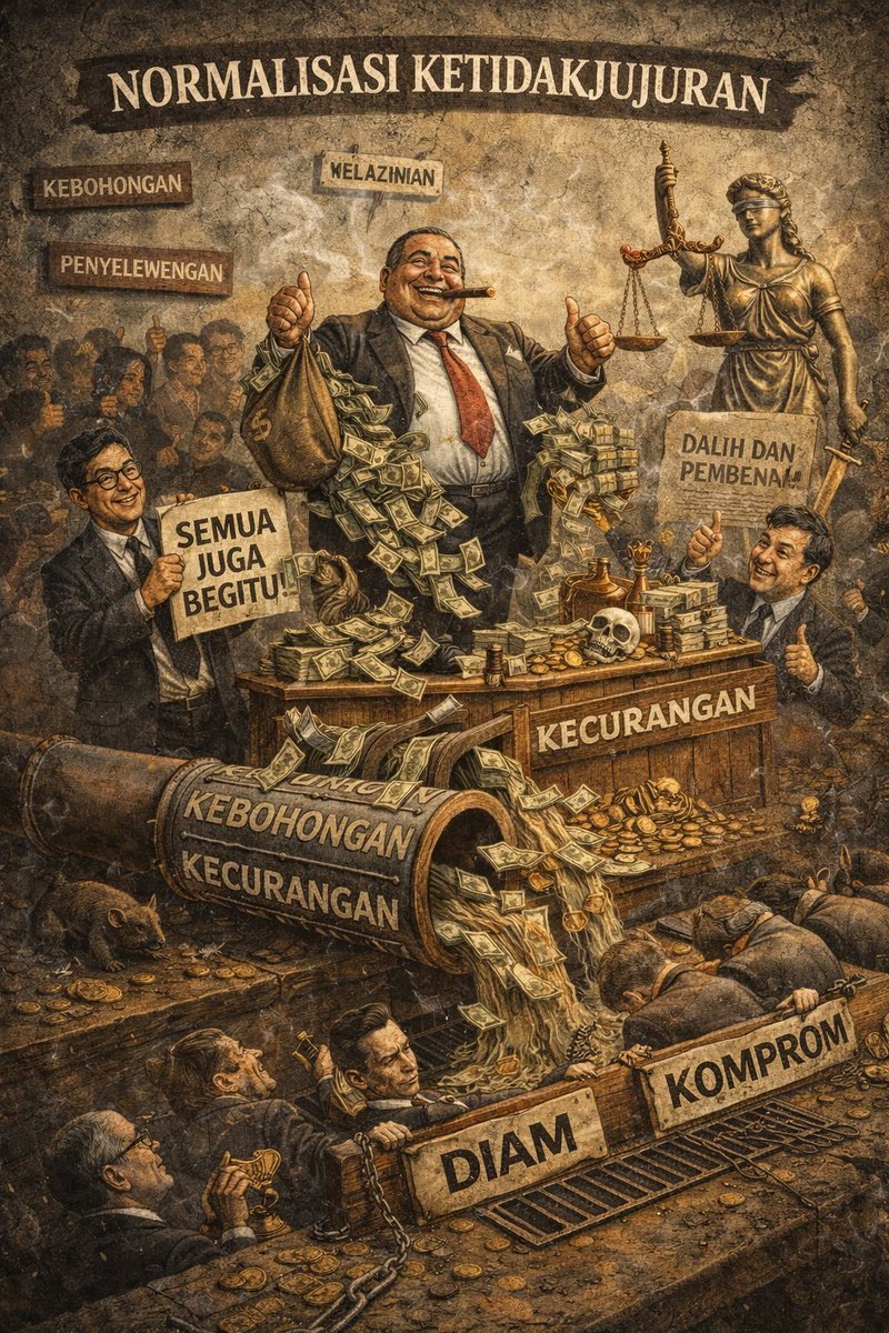 Yang paling berbahaya dari ketidakjujuran bukanlah tindakannya semata, melainkan ketika ia kehilangan daya kejutnya. Saat kebohongan tidak lagi memancing kemarahan, dan kecurangan tak lagi menimbulkan rasa bersalah, di situlah nurani perlahan menjadi tumpul. Banyak penyimpangan