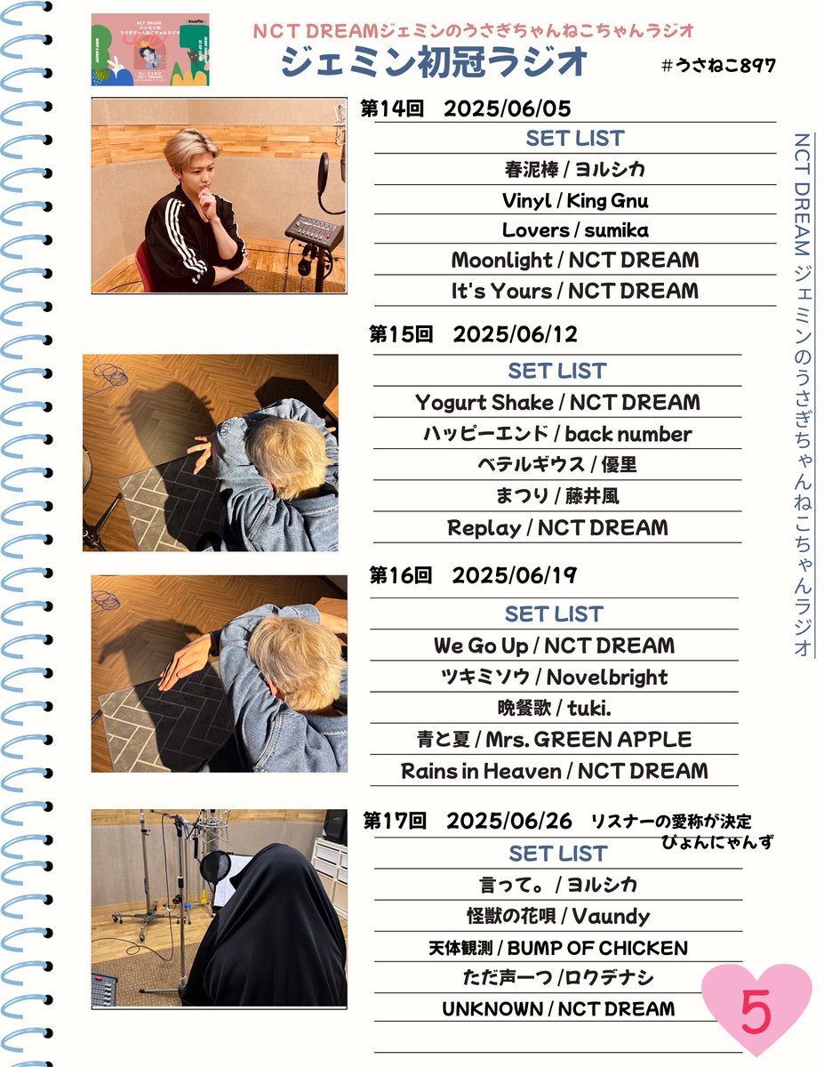 これまでのセトリ＆写真まとめ➁🐰🐱 #うさねこ897 #ジェミンのうさぎ