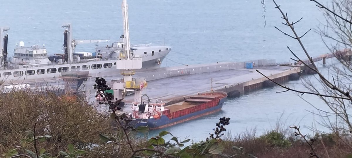 AytonJustyn's tweet photo. 🏂 Winter Olympics 🎿🏭 No Incinerator 🏭 Boycott portland port 🇰🇳🥉 Laar🥉 🇰🇳 in #portland on 12/2/26. A General Cargo vessel. #weymouth #dorset #photography #shiplnpics #shipspotting #GeneralCargo #ships #shipping #Laar #WinterOlympics #Bronze #Laarshippingsa https://t.co/JJbmZbBnoc
