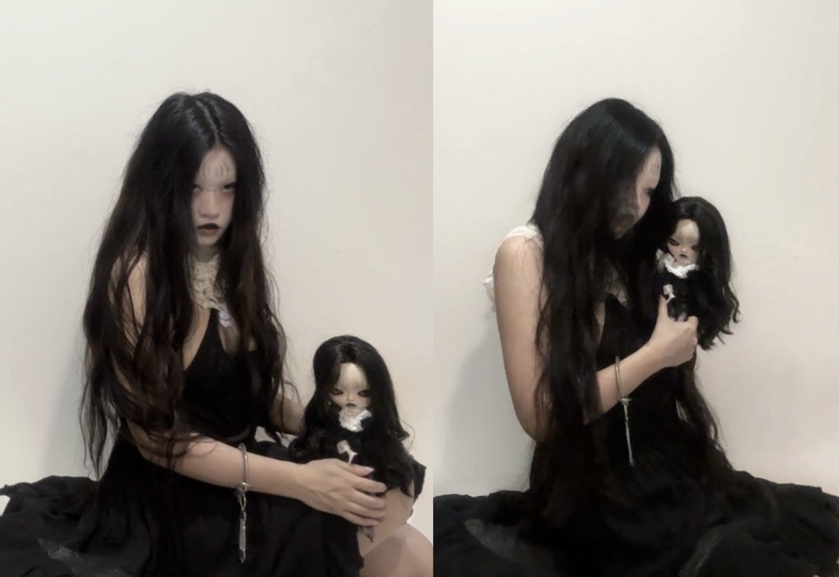 me n my custom blythe doll <3 (made by biowarangel on ig)
