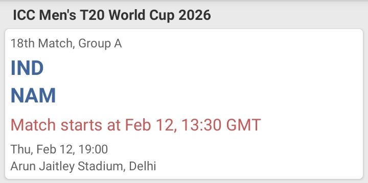 Jay shree Sitaram 🙏#ICC #BCCI #cricketsports #cricketnews #cricketgambling #GamblingCommunity #CricketTwitter #INDvsNAM #SportsBettingX #T20WorldCup2026 according to astrological calculation 18th Match 1st batting team India will win the match rest on God Jay Shri Sitaram, 🙏