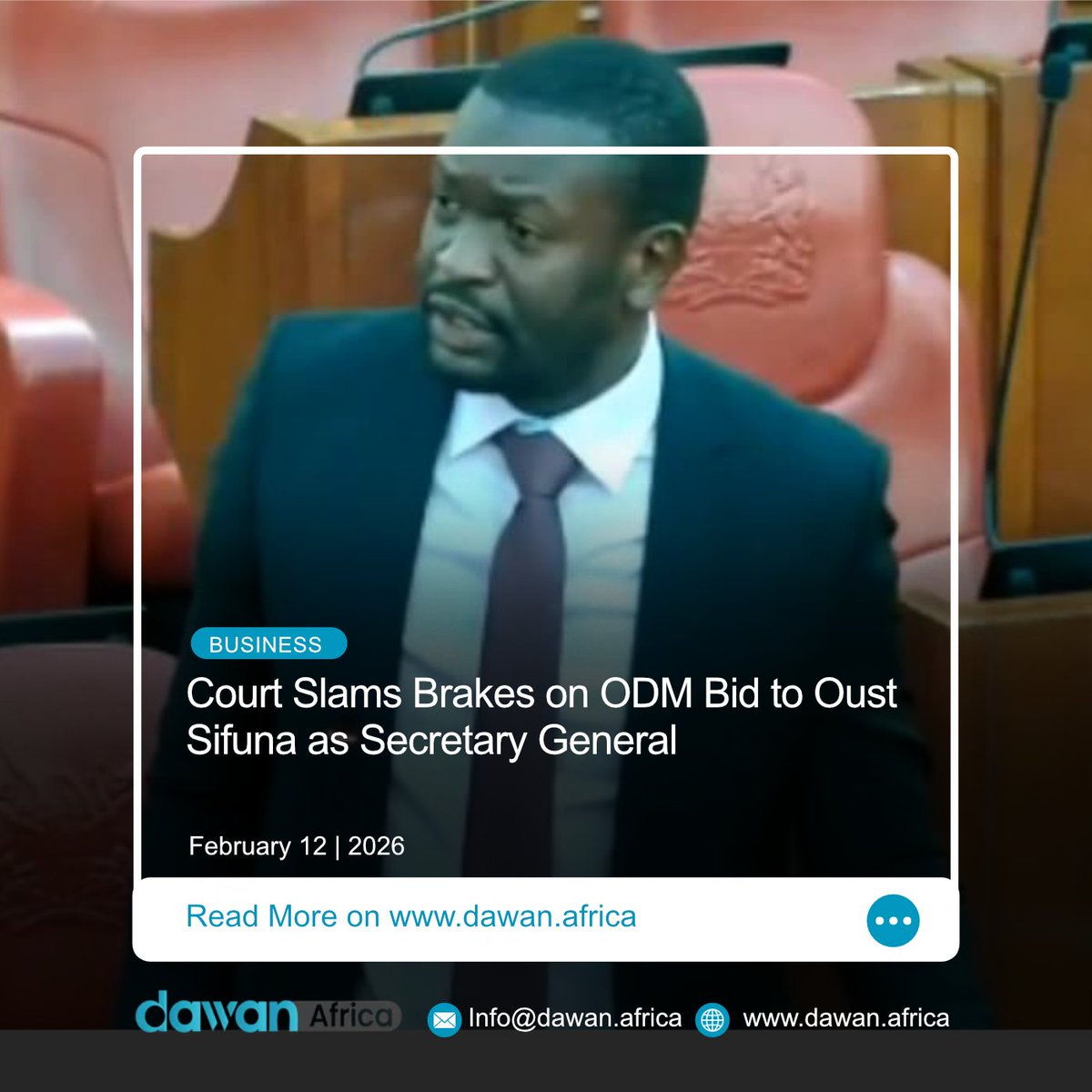 DawanAfrica's tweet image. Political Parties Tribunal suspends ODM’s bid to remove Edwin Sifuna as Secretary General, setting stage for a legal showdown. #KenyaPolitics #ODM 
Full Read:shorturl.at/jxdB6