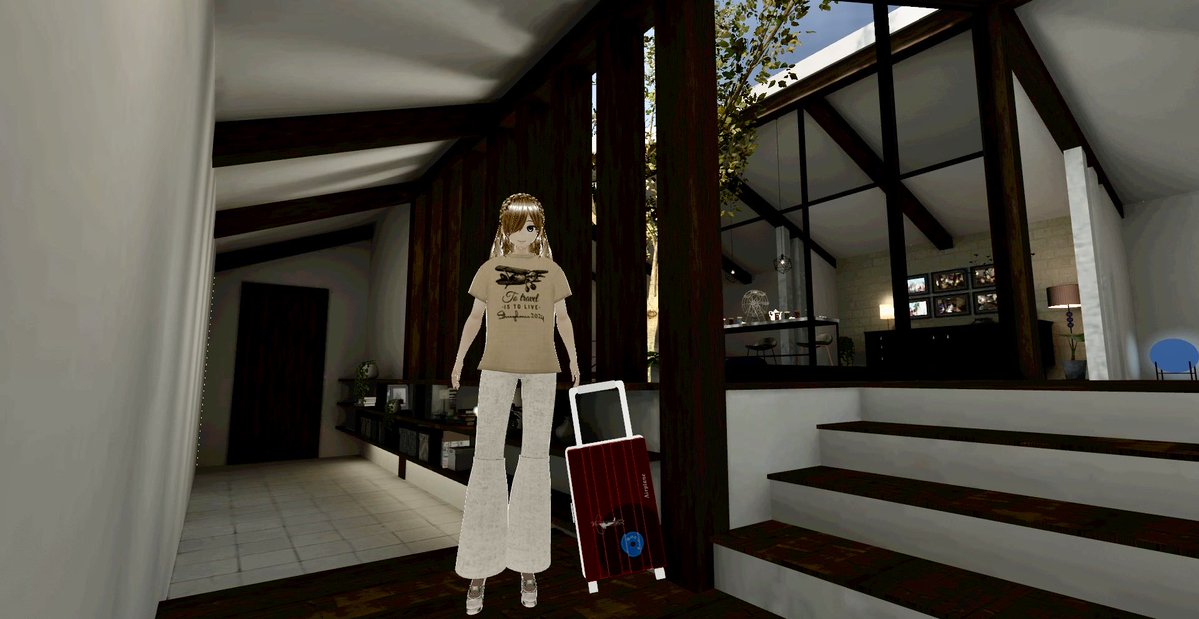 木洩れ日のお部屋はバレンタインの甘い香りに包まれてる💗春が向こうからやって来そうな中庭がとっても気持ちいい🎵ここから可愛い妹たちにお菓子残してリアル旅に行ってきまーす！🤭ティファナさん、ご馳走さまでした♪💕ヤッホー！

木洩れ日のある家
cluster.mu/w/289df948-9ce…

#マリン旅　#cluster