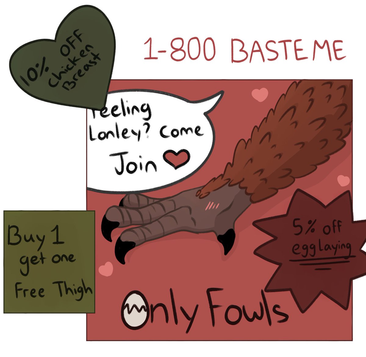 Rabbiteaparty's tweet photo. If they won’t treat you right, OnlyFowls will. 😘
https://t.co/e4WgI7jqbZ #ValentinesDaySale https://t.co/S5KQ1oF42R