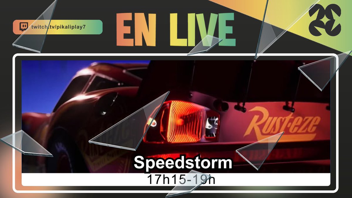 Rendez-vous  à 17h15 sur la piste  ! 🏎️

On se retrouve sur Disney Speedstorm ⚡

🔗  twitch.tv/pikaliplay7