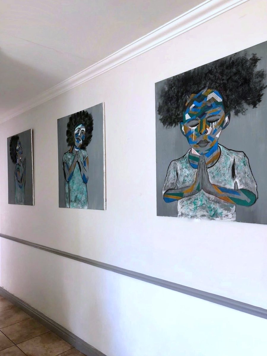 ThusoPharela's tweet photo. SILENT PRAYER 
A moment of quiet contemplation, where words aren't needed. 

 #Art, #Artist, #Artwork #ArtTwitter

 #SONA2026 #ContemporaryArt https://t.co/Na90yGEhJd