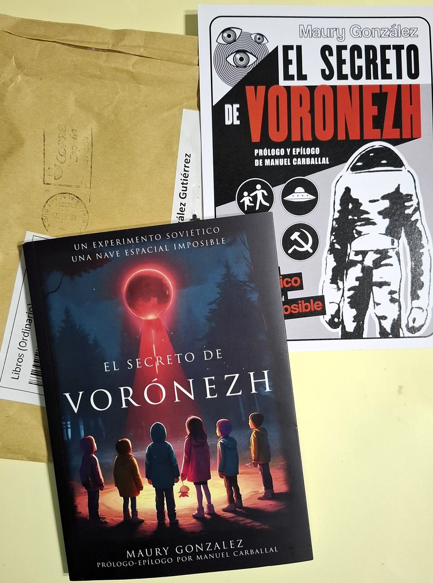 CarlosG58581551's tweet photo. ¡Ya me ha llegado!
El libro "EL SECRETO DE VORÓNEZH" de Maury González con prólogo y epílogo de Manu Carballal @EOC, editado por @RAnomalas en la colección @balazotelibros.
Y con la cautivadora lámina de @MarcusPolvoranc.

Pedidos:
https://t.co/I147z6mJbN https://t.co/81eaIWnTwK