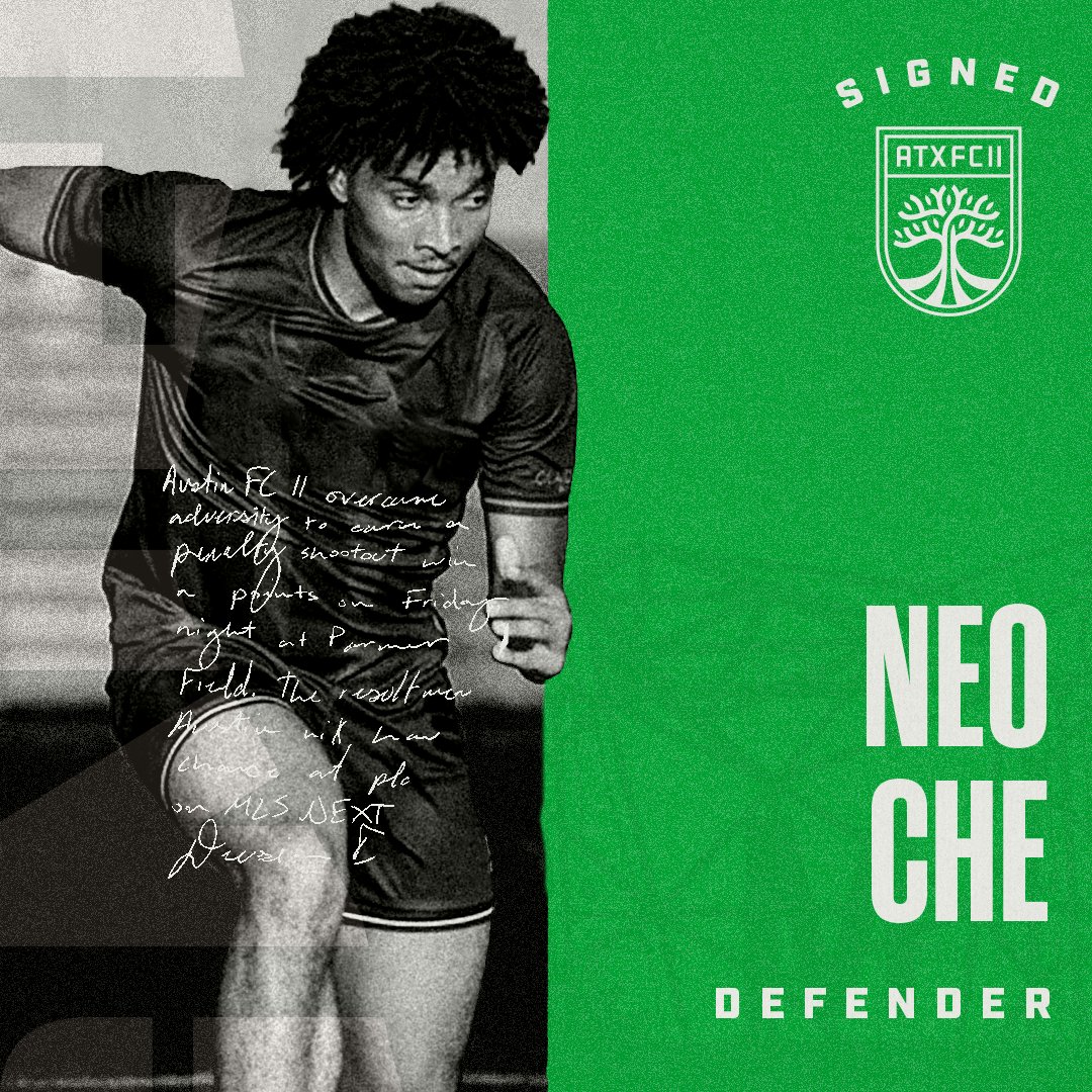 Adding a native Texan to our backline.

Welcome to the squad, Neo Che. 🌳🌳

🔗: news.austinfc.com/NeoChe