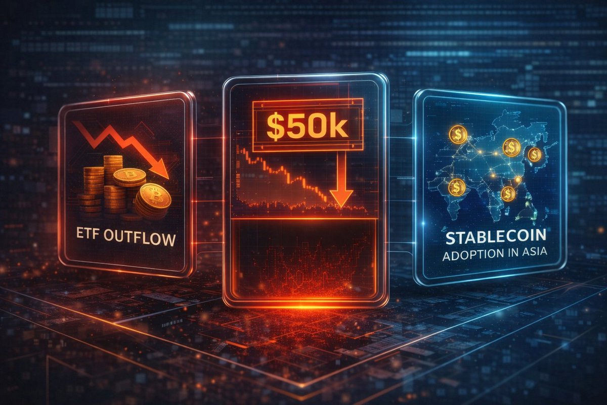 TokenToolHub's tweet image. 🚀 Crypto Pulse Feb 12

Market tone today is back to risk-off, and the story is pretty clear: ETFs turned from tailwind to headwind again, macro pressure is still heavy, and narratives are splitting into two lanes, “capitulation risk” vs “rails getting built anyway.”

What…