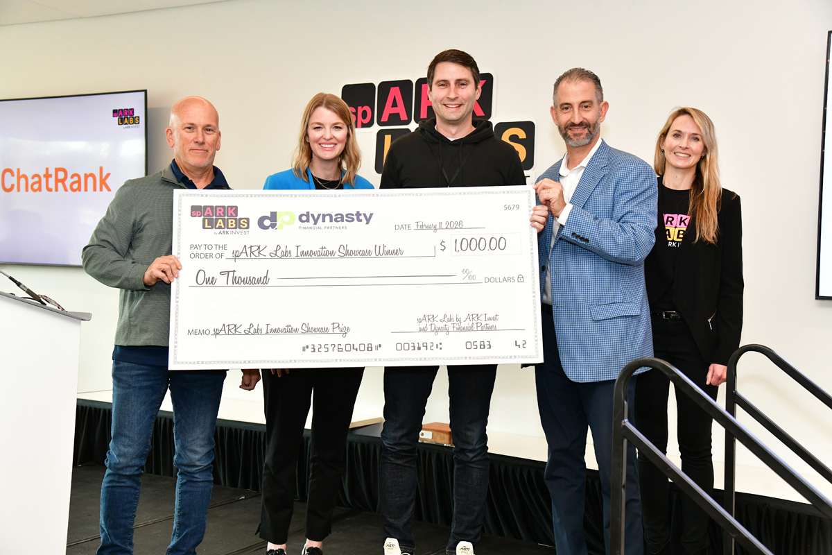 spARKbyARK's tweet photo. 🚀 Yesterday’s #InnovationShowcase, sponsored by @DynastyFP, was electric!
Inspiring remarks from our CEO Becca Brown & Shirl Penney (@DynastyFP), a keynote by Brian Murphy (@ReliaQuest), and congrats to $1K pitch winner Jonathan Mest, Founder of ChatRank! 👏
#spARKLabs ⚡️ https://t.co/b0QCjszrsA