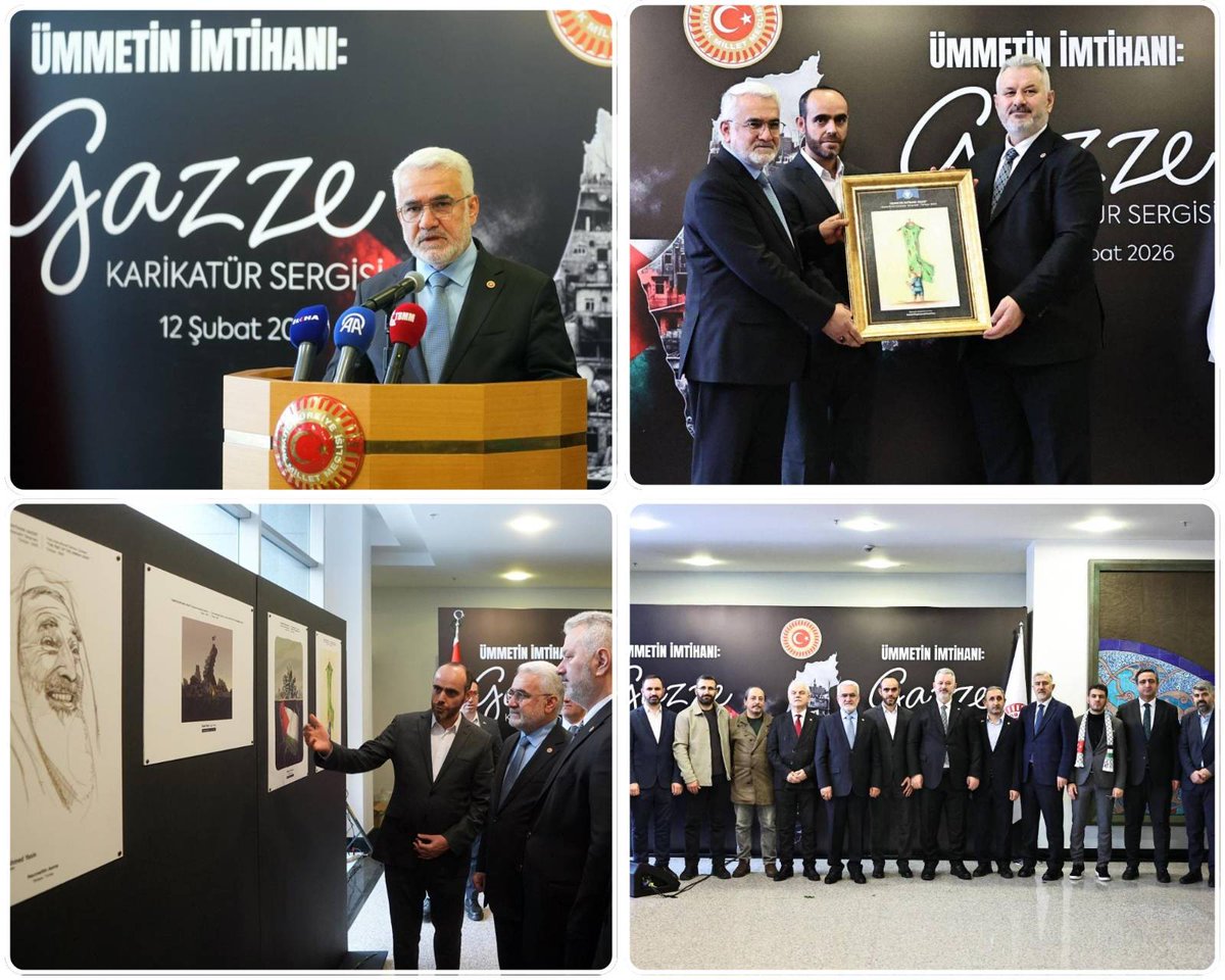 Bugün İdeal Eğitim Vakfı’nın (İDEV), Uluslararası Karikatür Yarışması’na 49 ülkeden katılım sağlayan sanatçıların eserlerinin yer aldığı ‘Ümmetin İmtihanı: Gazze’ başlıklı karikatür sergisinin açılışına katıldık.

TBMM'nin ev sahipliğinde gerçekleştirilen ve iki gün sürecek olan